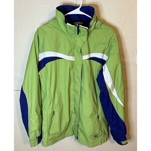 Columbia Sportswear Vertex Youth 18/20 Lime Green & Purple Nylon Zip Up Jacket